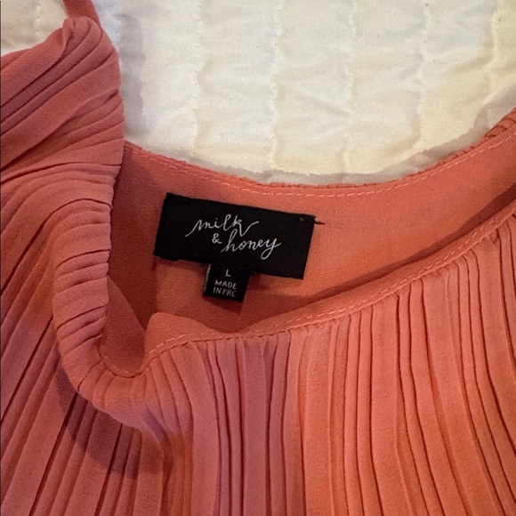 Women's Pleated Layered Top - apricot color - Picture 2 of 5